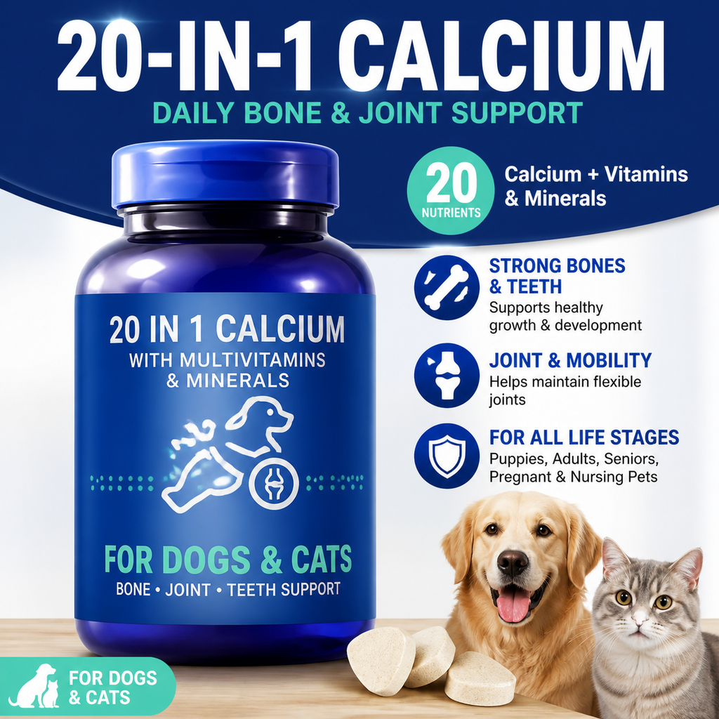 Calcium + Multi-Nutrient Bone Support Tablets for Pets