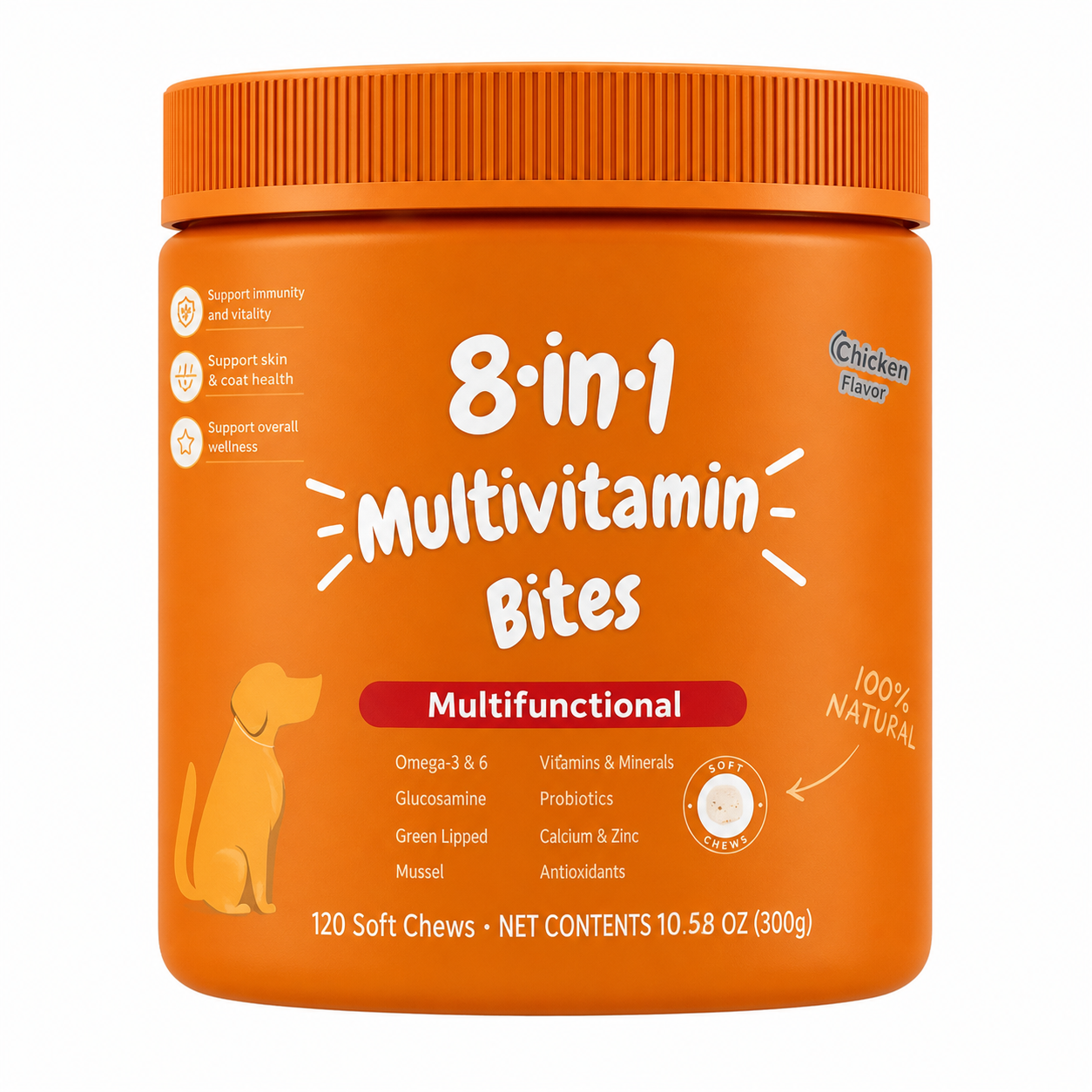 8-in-1 Multivitamin Bites | All-Round Daily Nutrition Chews for Dogs
