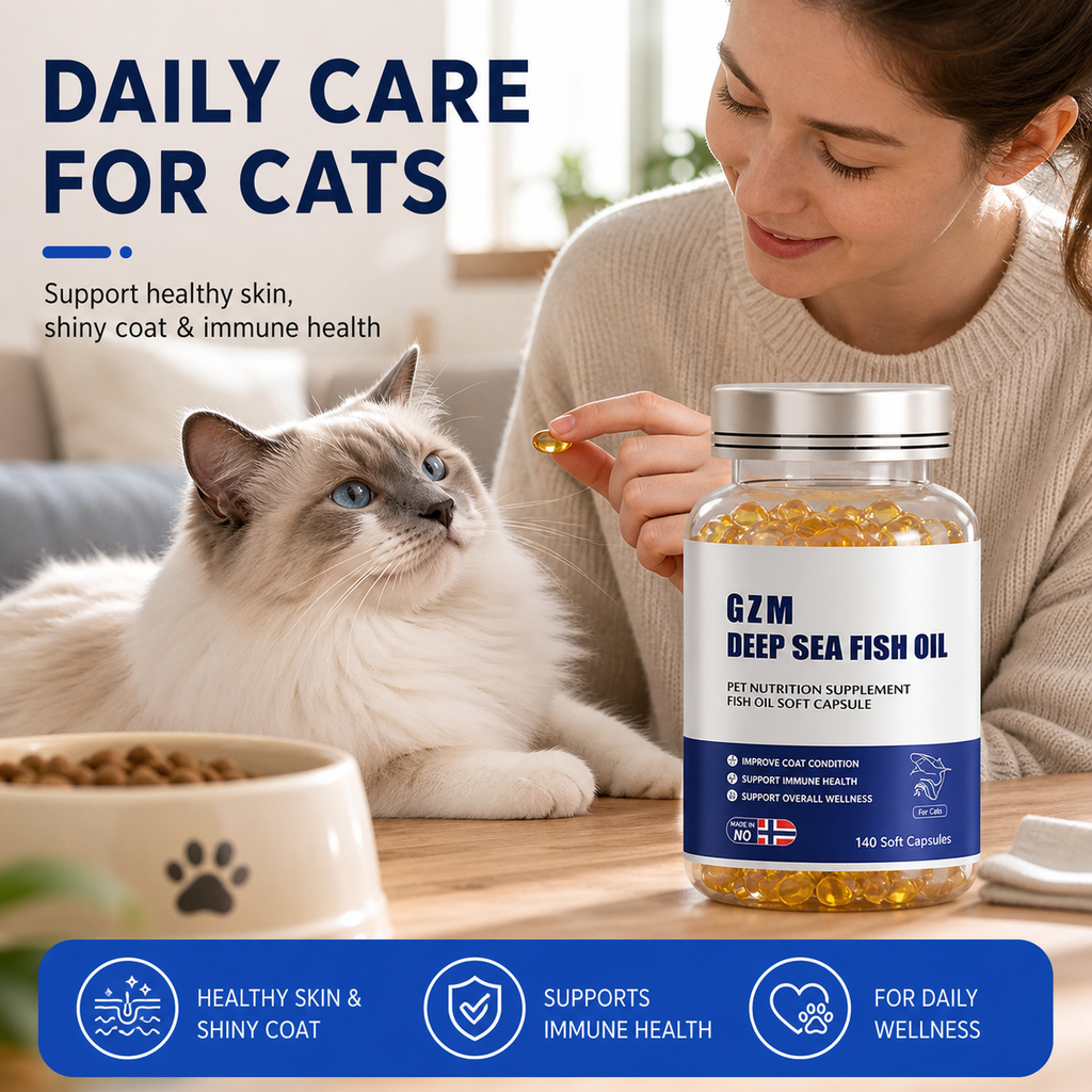 GZM Deep Sea Fish Oil for Cats, 140 Softgels