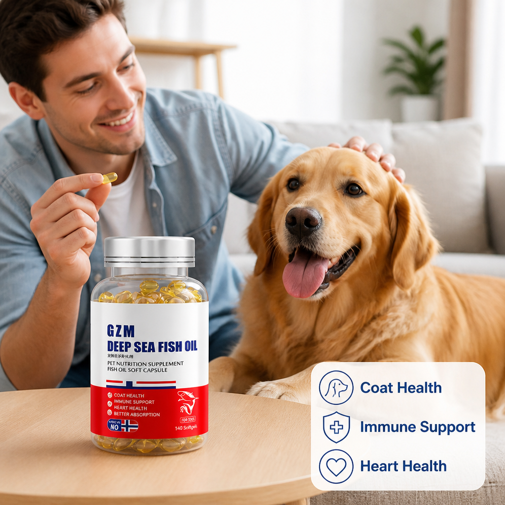 GZM Deep Sea Fish Oil for Dogs, 140 Softgels