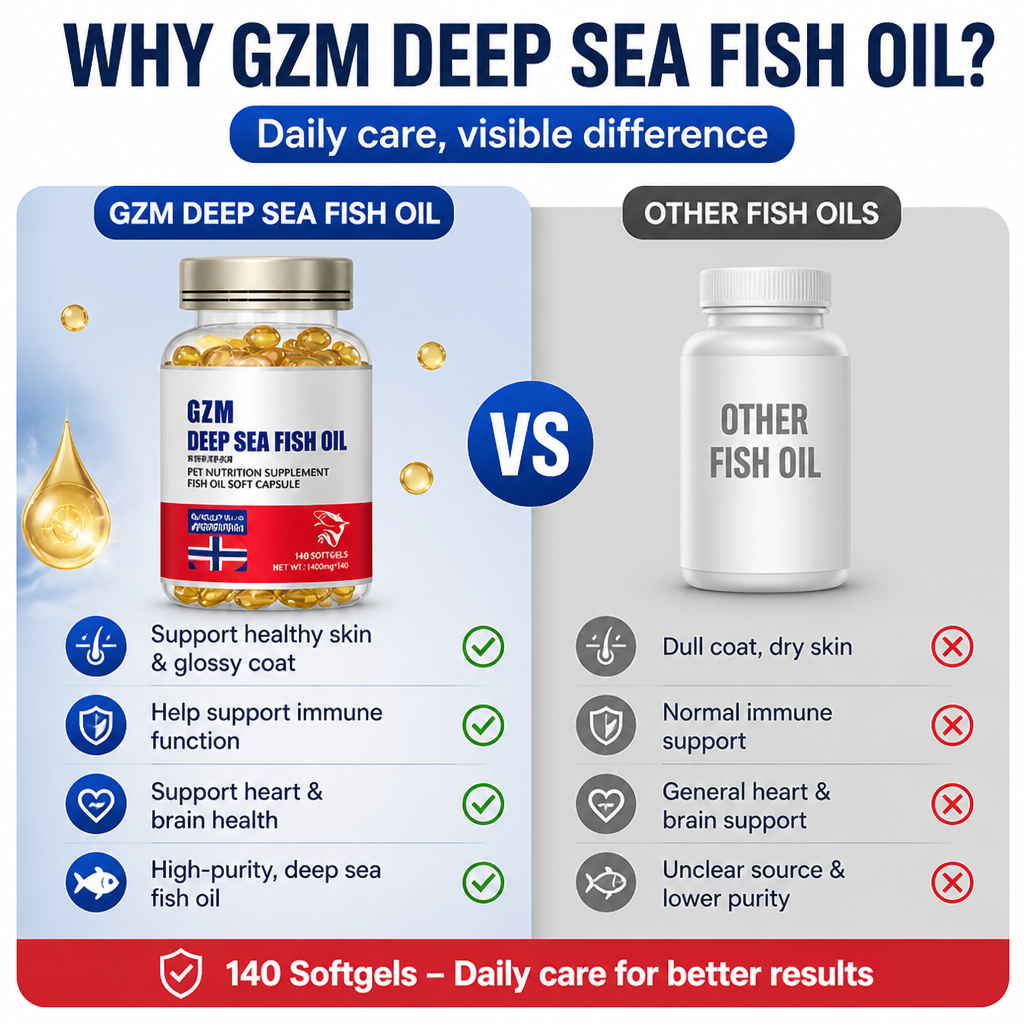 GZM Deep Sea Fish Oil for Dogs, 140 Softgels